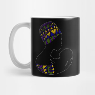 African Mom, Afro Woman with Baby, Black Pride, Mama Africa Mug